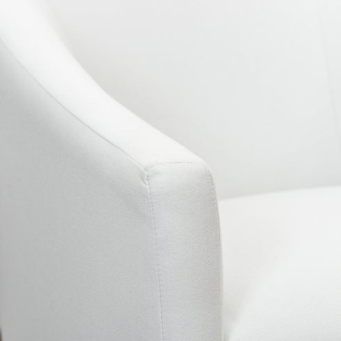 Rafa Performance Dining Chair with Casters - Rolling Dining Chair | Fabric Covered Dining Chairs | Kinwell Furniture | Comfortable Dining Chairs